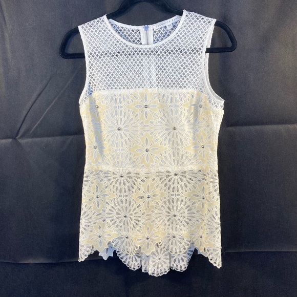 Veronica Beard Sunrise Beaded Crochet Top Size 4 - Picture 16 of 16